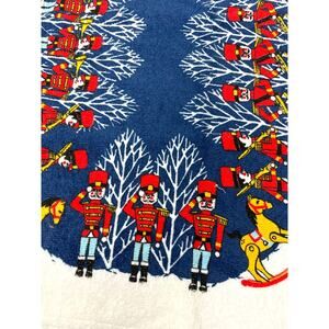 Vintage Holiday Kitchen Towel by Cannon Toy Soldiers Design Kitschy Christmas